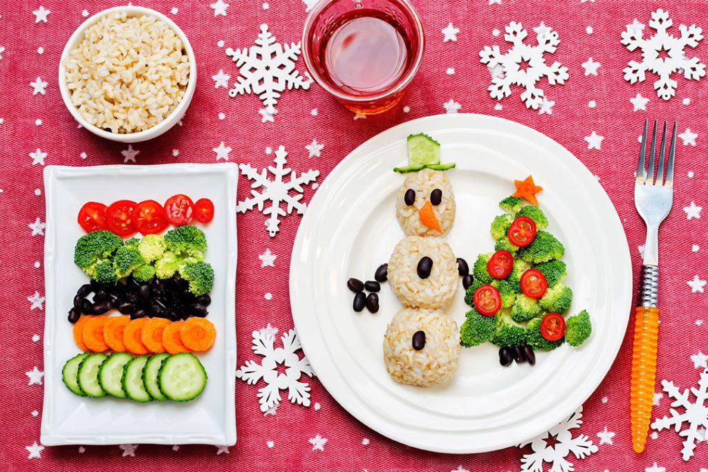 Plato de navidad saludable